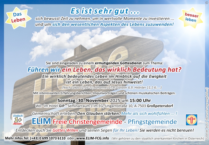 Unsere Gstegottesdienste helfen viele Menschen!