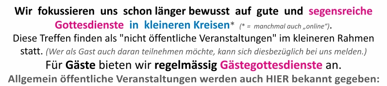 Besuchen Sie ermutigende Gottesdienste in Ihre Gemeinde