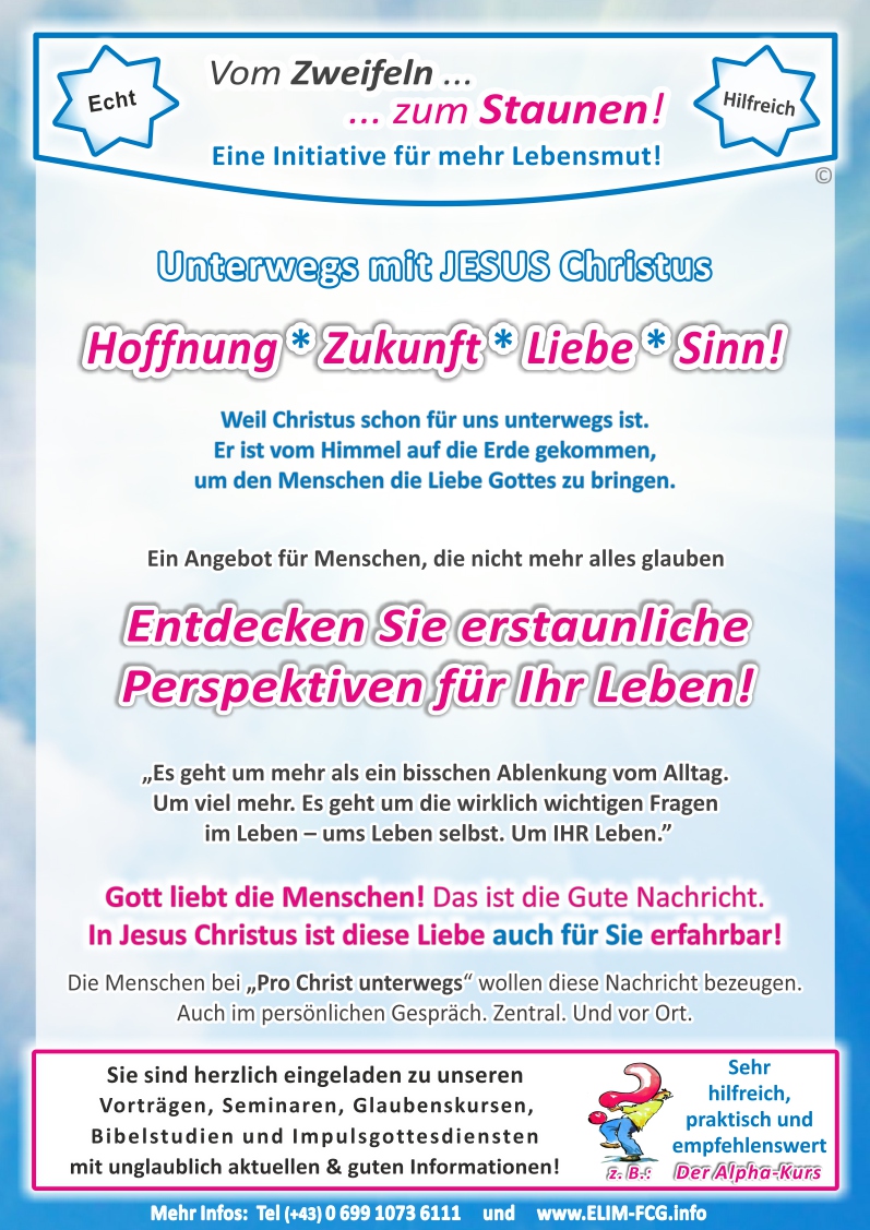 Gott liebt die Menschen! In Jesus Christus ist Gottes Liebe auch fr Sie erfahrbar!