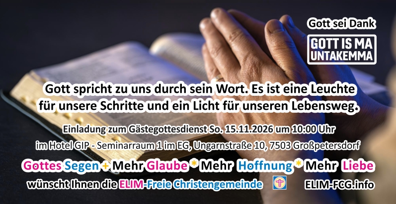 Gott spricht zu uns durch sein Wort. Es ist eine Leuchte f�r unsere Schritte